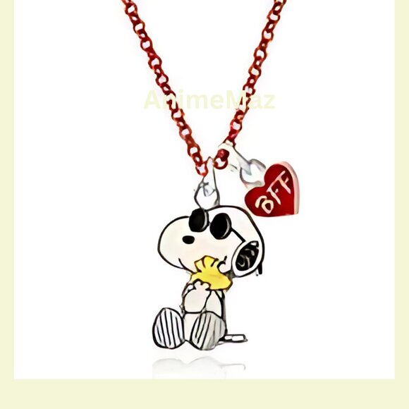 Peanuts Snoopy & Woodstock Necklace – BFF Charm Set of 2, 18" - Picture 4 of 6